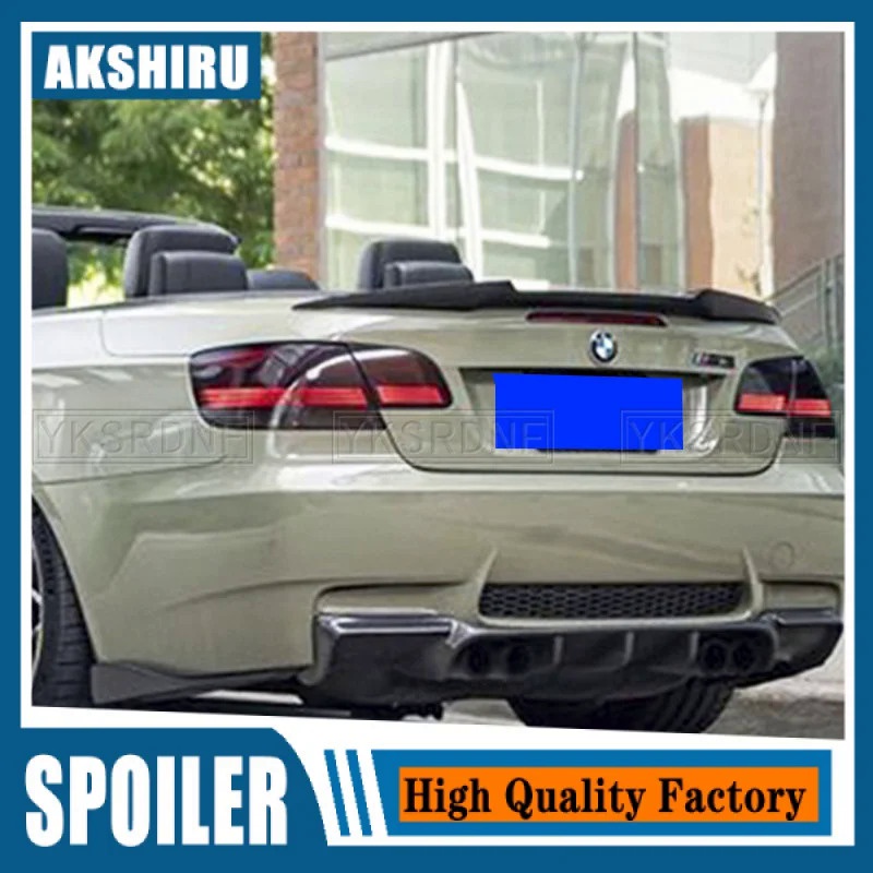 Glossy Black/Carbon Fiber Look Car Rear Trunk Spoiler Lip M4 Style Rear ...