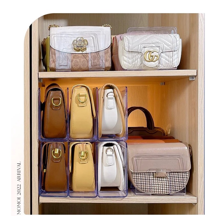 66N Luxury Handbag Storage Box Divider Shelf Bag Storage Rack Book
