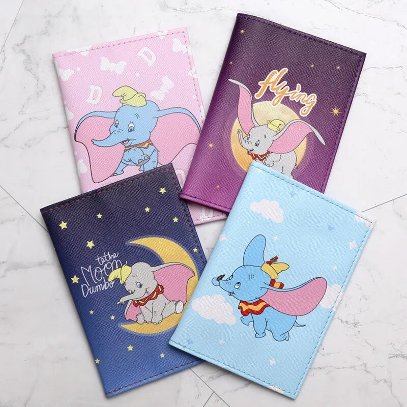 ๑Hot Disney Dumbo Mickey Mouse Passport Card Holder Set Dumbo Mickey