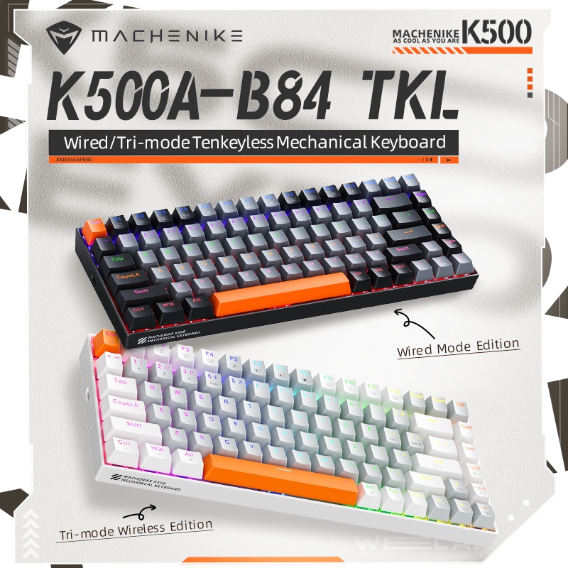 ﹍Machenike K500A Mechanical Keyboard Wired Hot Swappable Gaming