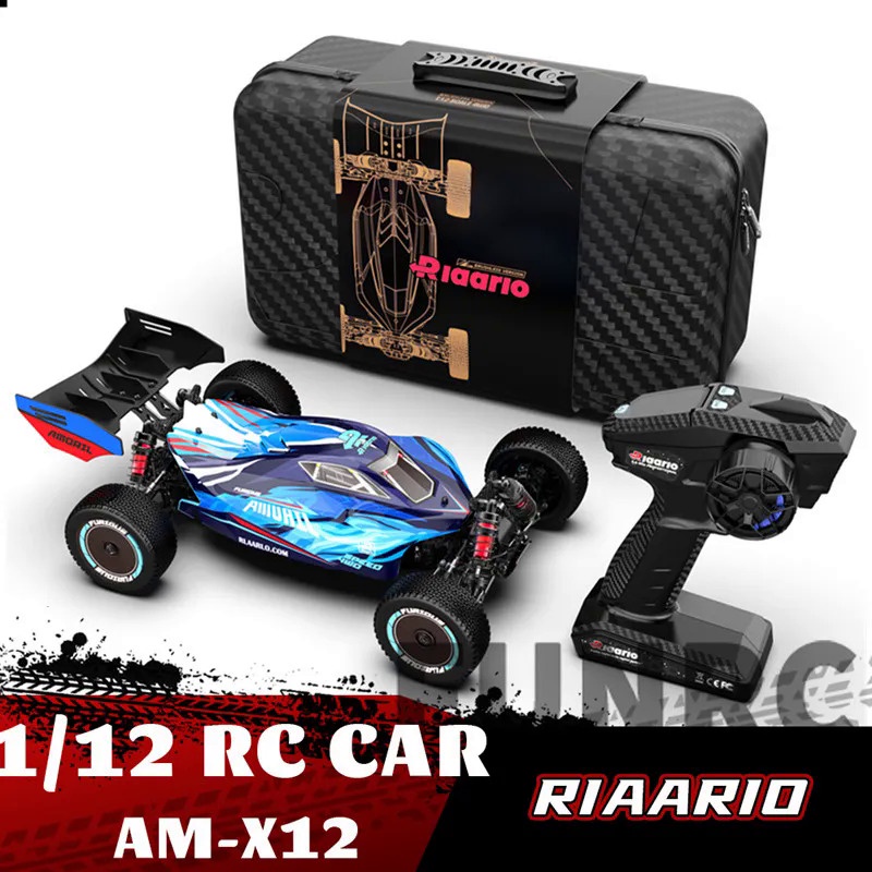 Rlaarlo 1/12 4WD 2.4GHz Carbon Fiber RC Car AMX12 RTR 4Ch Brushless RC