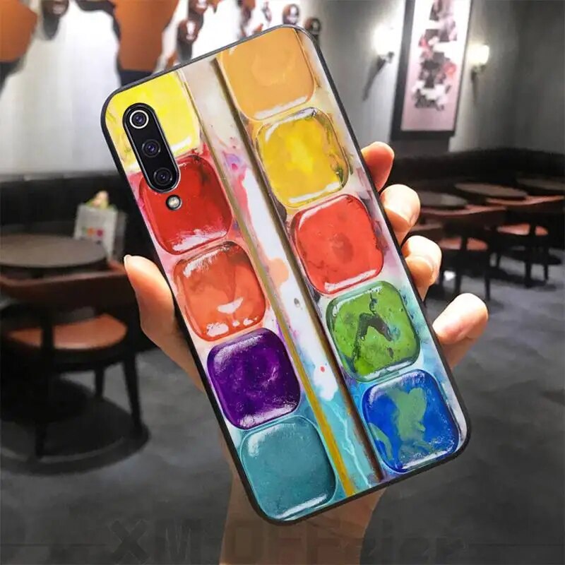 Fashion color palette Oil Painting Paint palette Phone Case For Xiaomi Mi 9 9T CC9 CC9E 8 SE Pr