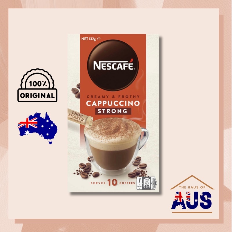Nescafe Strong Cappuccino Coffee Sachets 10 Pack Shopee Philippines