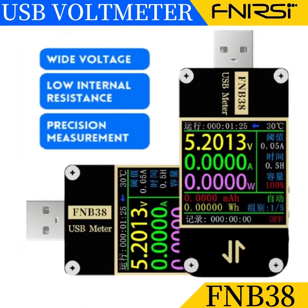 №∋FNIRSI FNB38 Current and Voltage Meter USB Tester QC4+ PD3.0 2.0 PPS ...