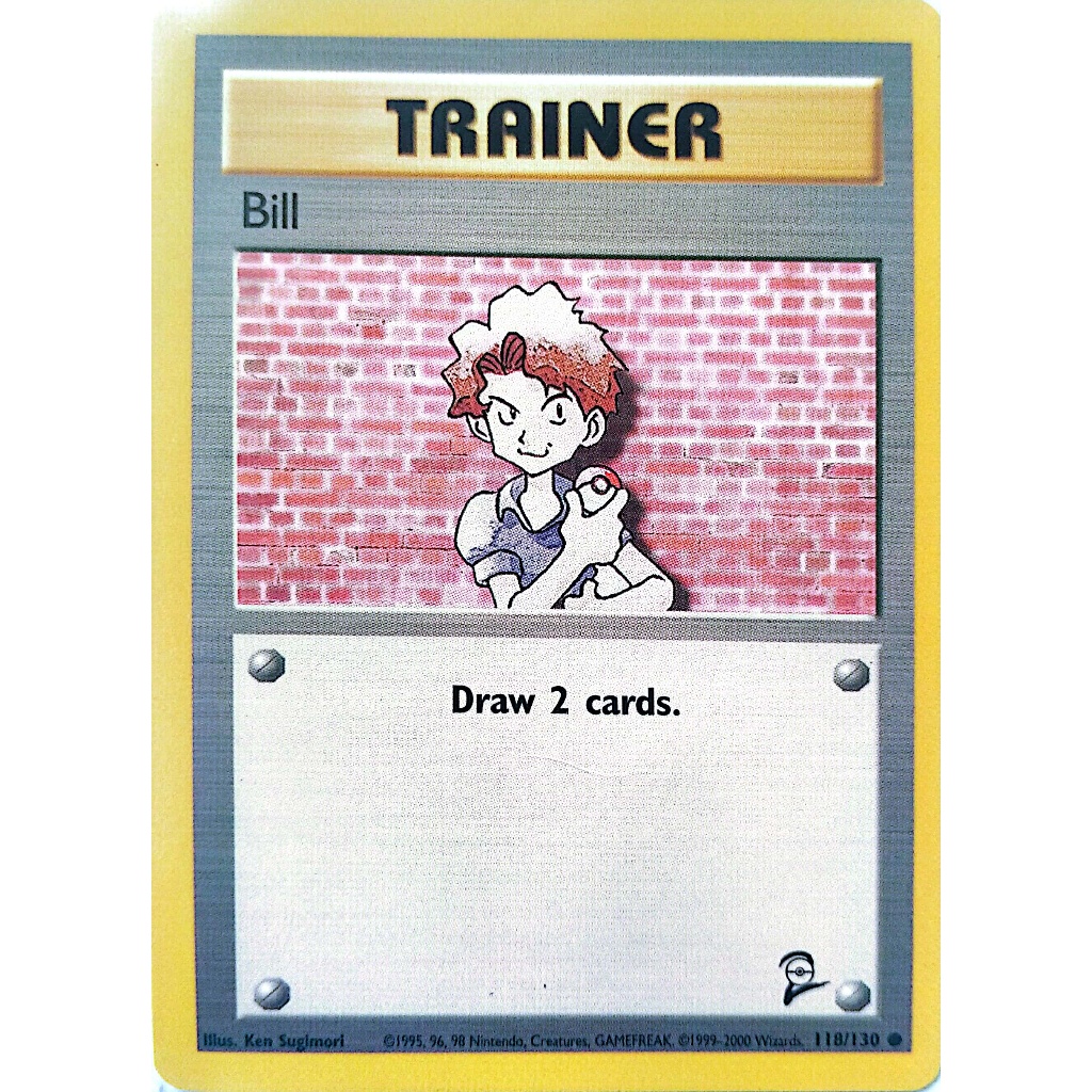 Pokemon TCG Bill 118/130 Base Set 2 Common Trainer Vintage | Shopee  Philippines