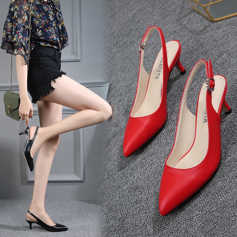 20m Kitten Heels Slingbacks 2 Height Pumps Plus Size 35-46 Drag Queen ...