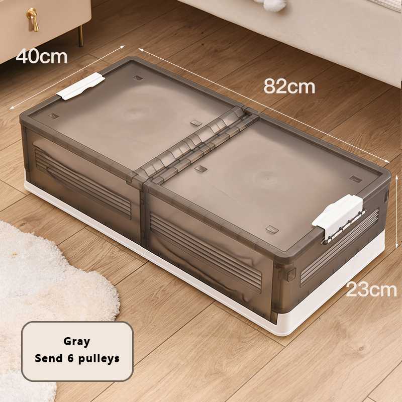 Under the bed storage box household flat storage box with wheels