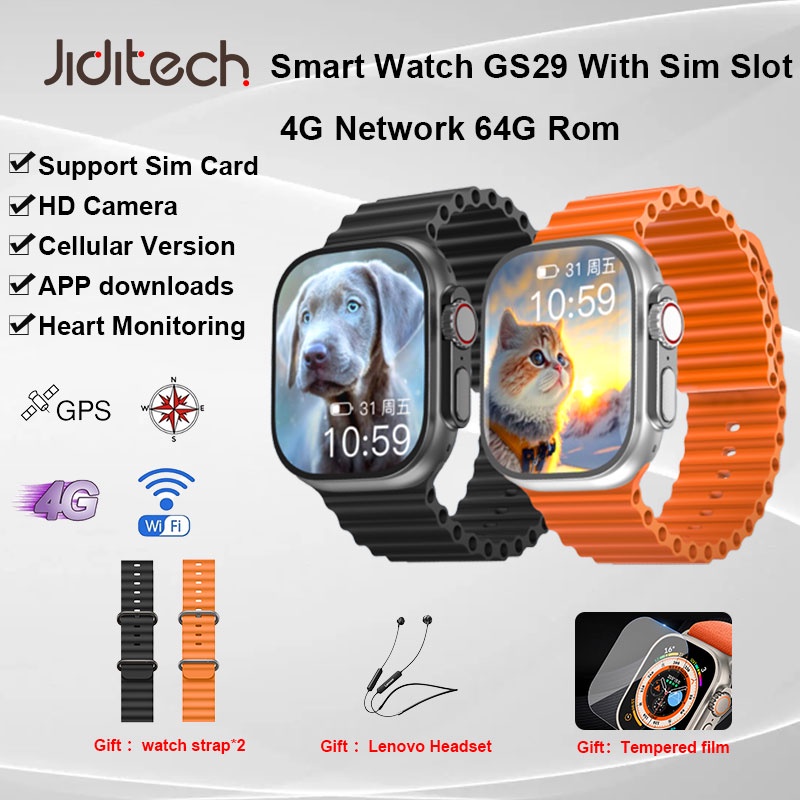 Jiditech GS29 Smart Watch with Sim Slot 4G Net WIFI 64G Rom GPS Map