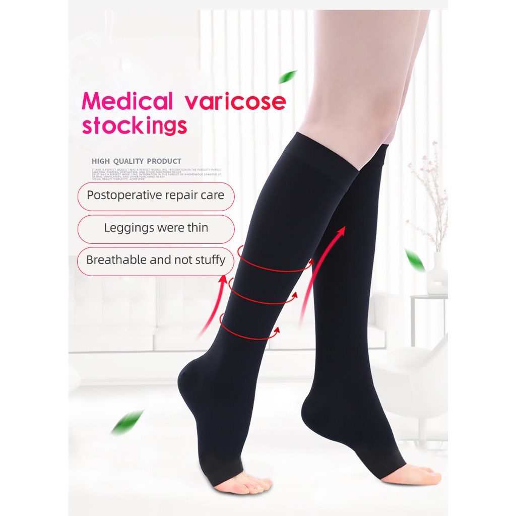 Cofoe Level 2 Medical Calf Compression Socks Below Knee Anti Varicose ...