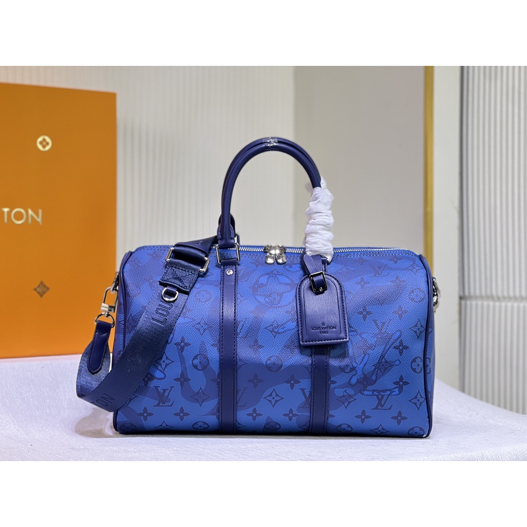 LV M22765 M46655 Keepall 35 Travel Bag Monogram Shadow 35x21x16cm ...