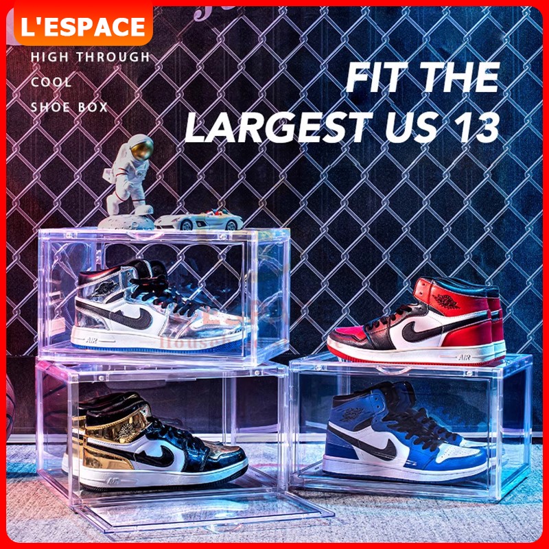 Transparent Acrylic Shoe Foldable Sneaker Shoes Rack shoe box