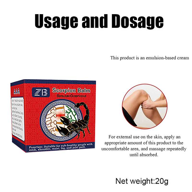 Rheumatoid Arthritis Cream Chinese Herbal Medicine Ointment Scorpion Venom Extract Powerful