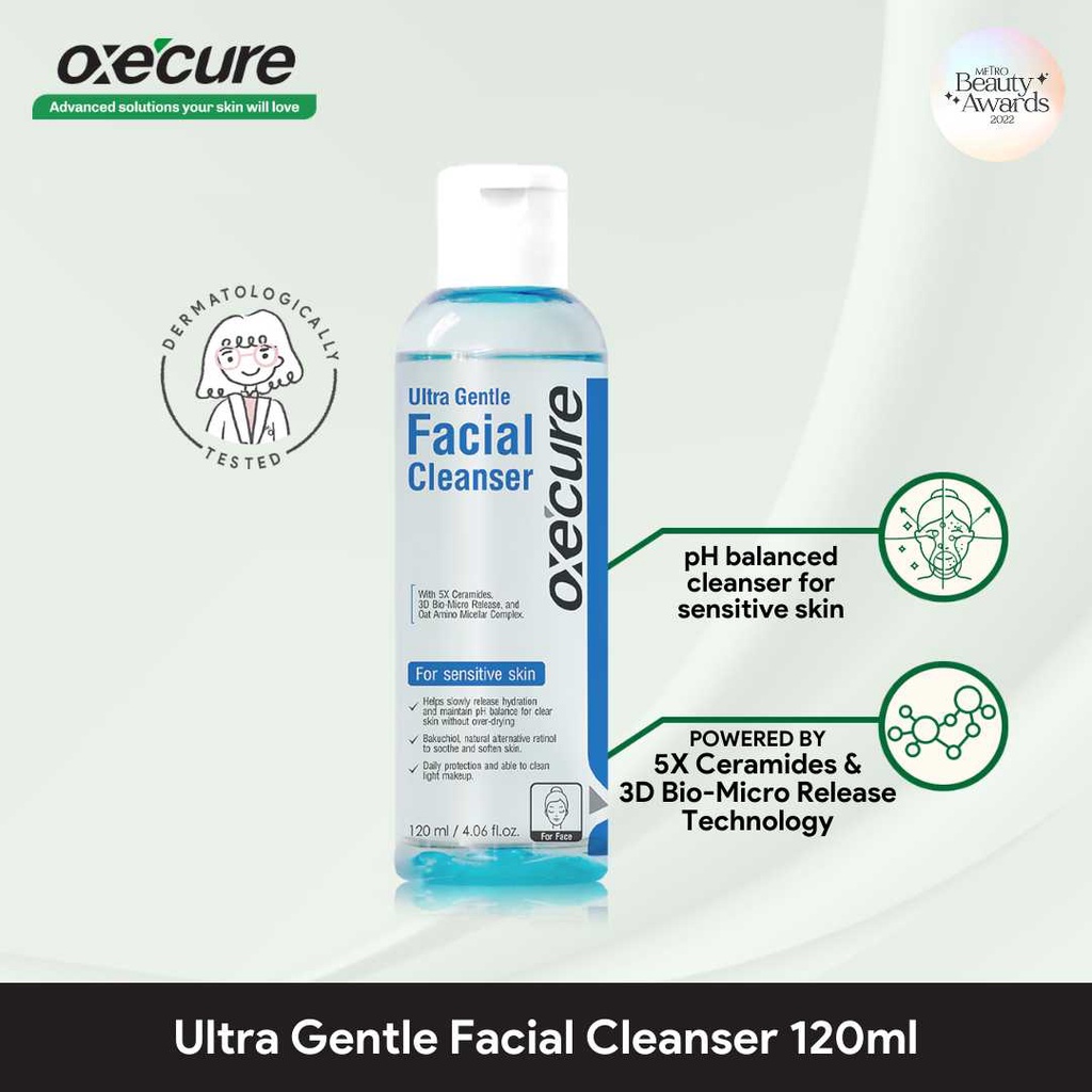 OXECURE Ultra Gentle Facial Cleanser 50ml/120ml Shopee Philippines