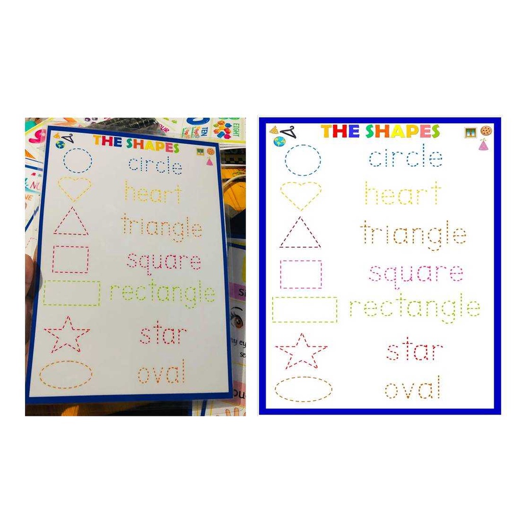 EDUCATIONAL CHARTS LAMINATED A4 SIZE ABC CHART, FAMR ANIMALS