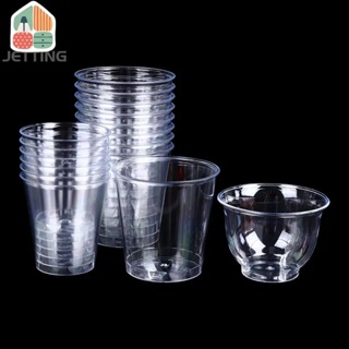 50 Pcs Shot Glass Ice Cream Paper Cup Dessert Disposable Jelly Food  Containers Lid Pudding