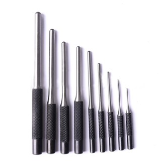 ☽9Pcs Round Head Pins Punch Set Steel Multi Size Grip Roll Pins Punch ...