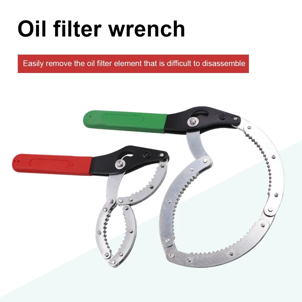 ☯Carbon Steel Oil Filter Removal Adjustable Metal Car Oil Filter Wrench