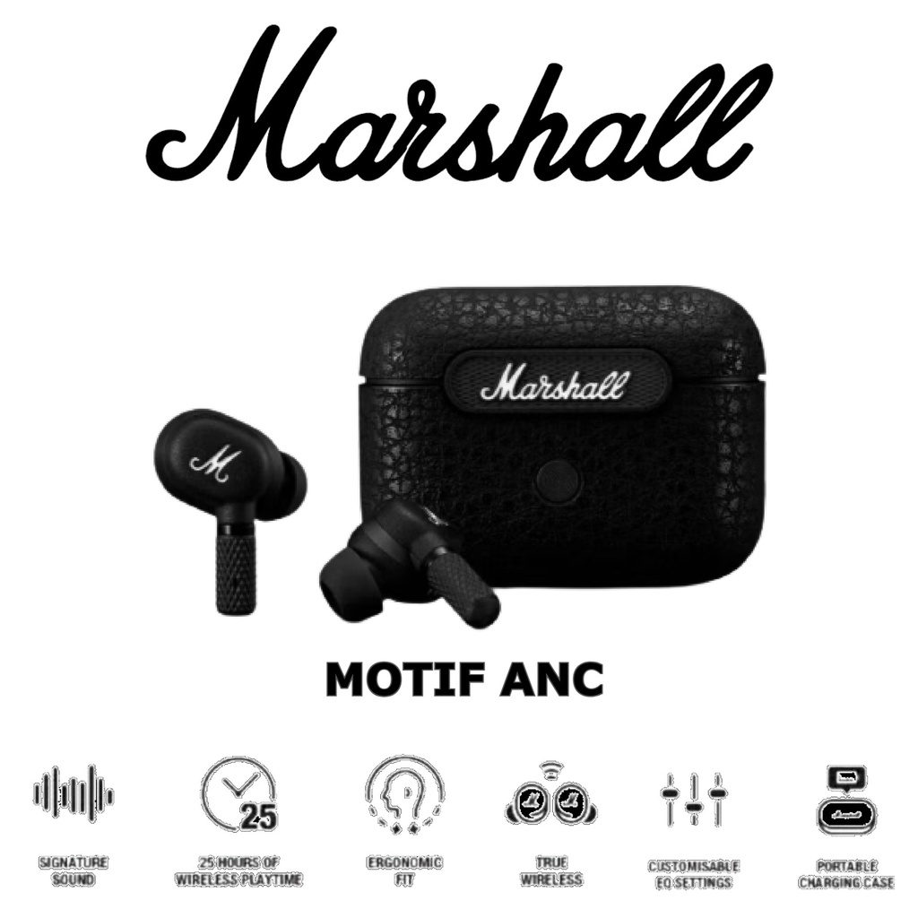 Motif ANC Noise Cancelling Wireless Earbuds Marshall Motif A.N.C