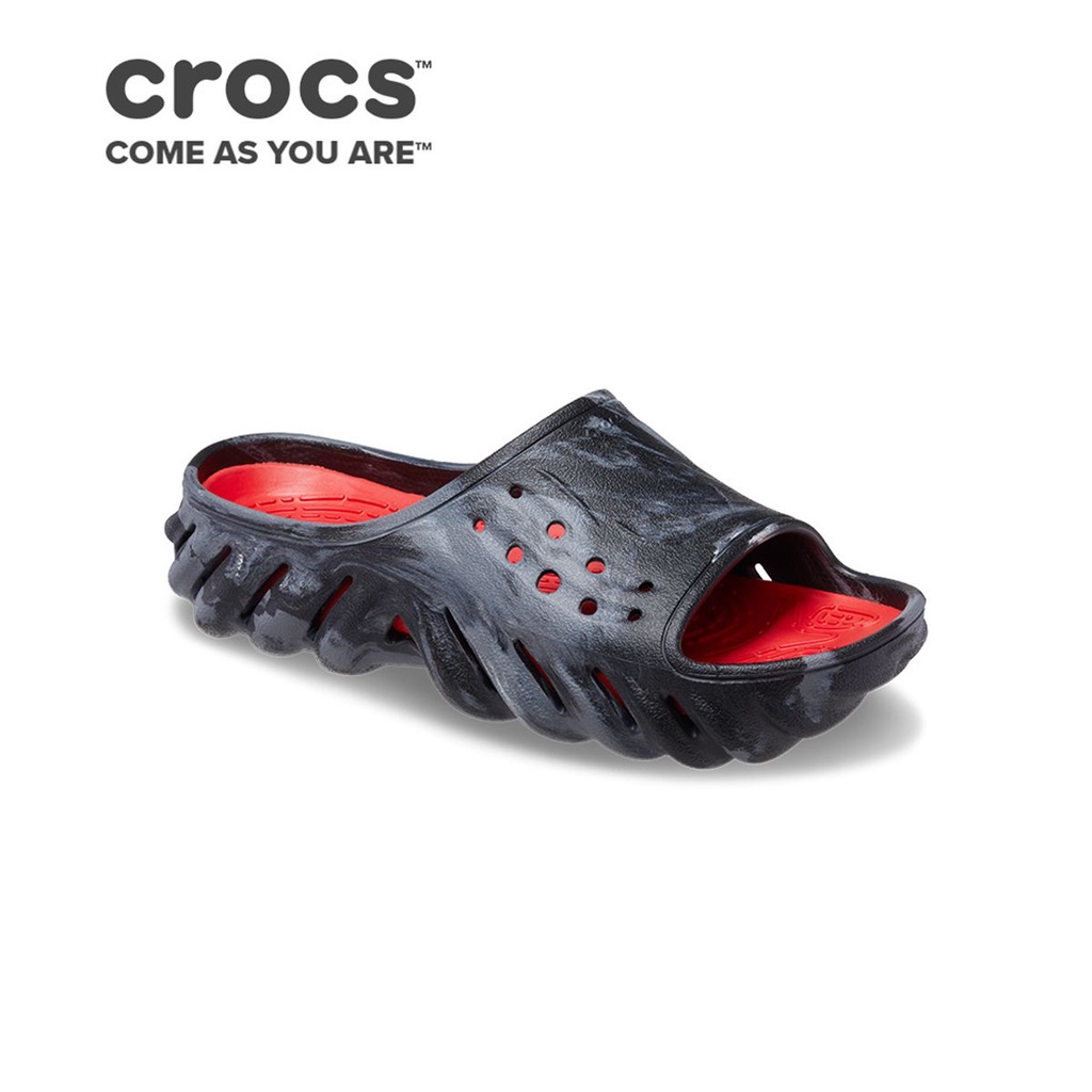 Crocs Echo Marbled Slide in Black Flame | Shopee Philippines