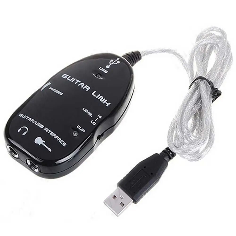 Electric Guitar Cable Audio USB Link Interface Adapter For PC/MAC Music ...