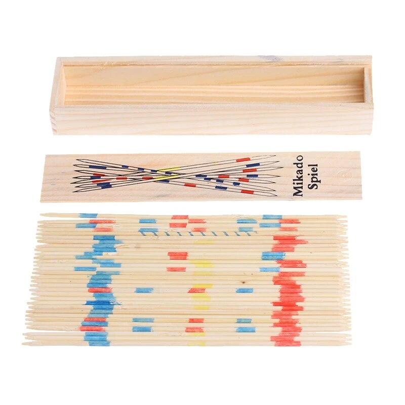 ☃Traditional Mikado Spiel Wooden Pick Up Sticks Set Traditional Game ...