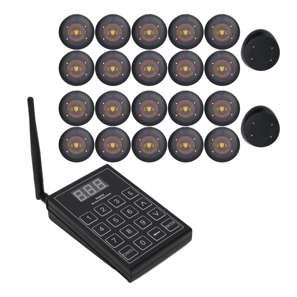 ♥SU680S Restaurant Pager Long Range Paging System with Transmitter and