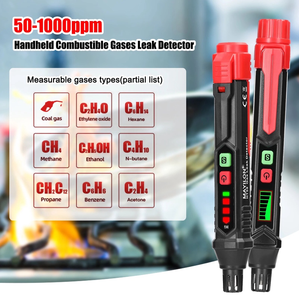 83v Handheld Combustible Gases Leak Detector Natural Gases Leakage Tester Portable Ppm Meter C