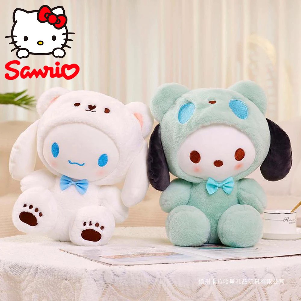 Sanrio 25cm Kuromi Cinnamoroll Cross Dressing Plush Doll Hello Kitty Kawaii My Melody Anime 2898