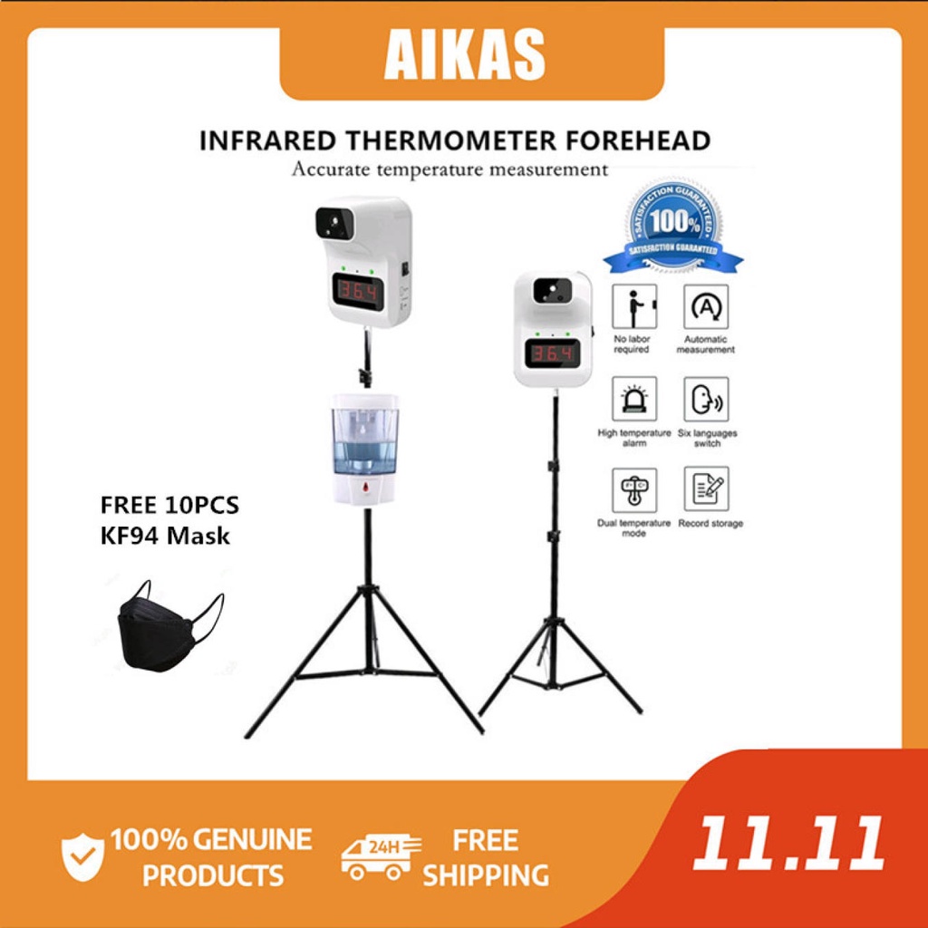 K3 Plus Thermal Scanner With Stand And Automatic Alcohol Dispenser Free