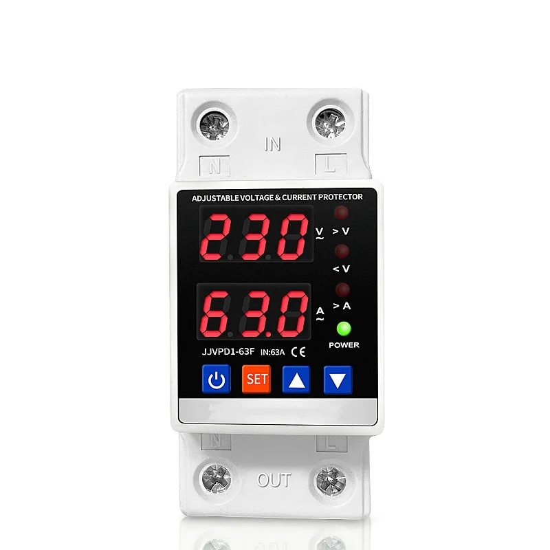 Adjustable Voltage Current Protector Over Under Voltage Relay Ac Surge ...