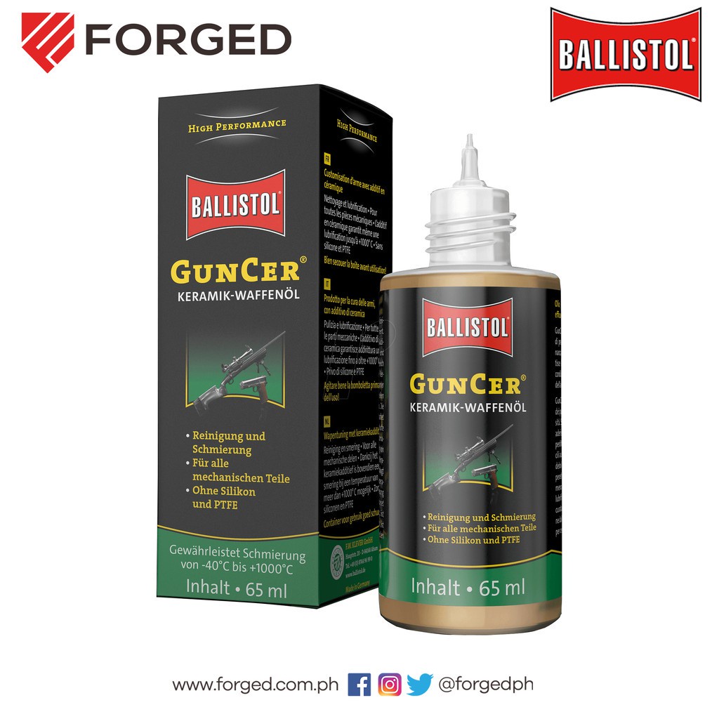 Ballistol Care & Cleaning Kit 22169 Guncer Ceramic Gun Oil Liquid 65ml