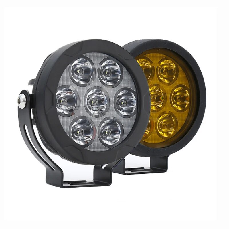 Motorcycle 7-bead Spotlights ADV LED Auxiliary Spotlight Superbright ...
