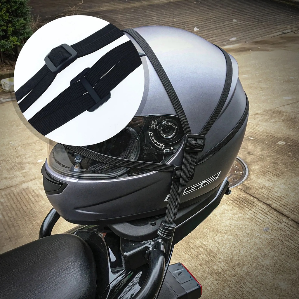 유Motorcycle Helmet Elastic Rope Strap Retractable Rubber Universal ...