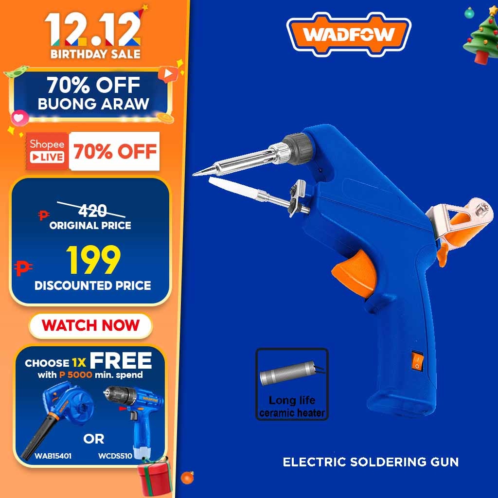 Wadfow Electric Soldering Gun with Solder Feeder Shopee Philippines