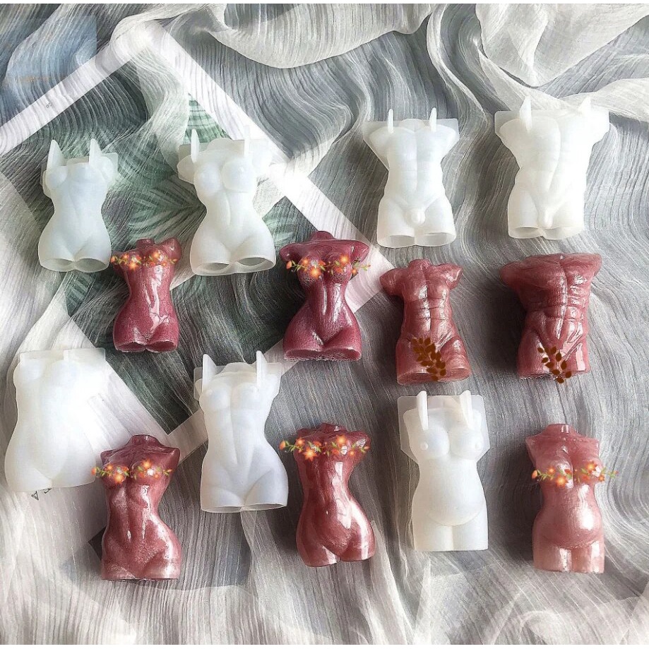 ☃3D Body Candle Mold Silicone Nude Body Candle Mold DIY Male Body