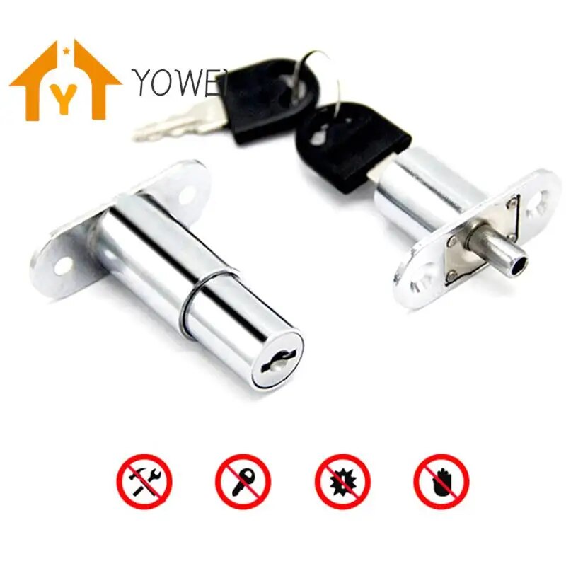 Drawer Push Lock Sliding Door Showcase Cupboard Cabinet Locks Window ...