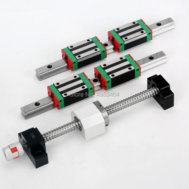 Kit Rails Linéaires HGR20-400mm + 4 Blocs - Pour CNC DIY