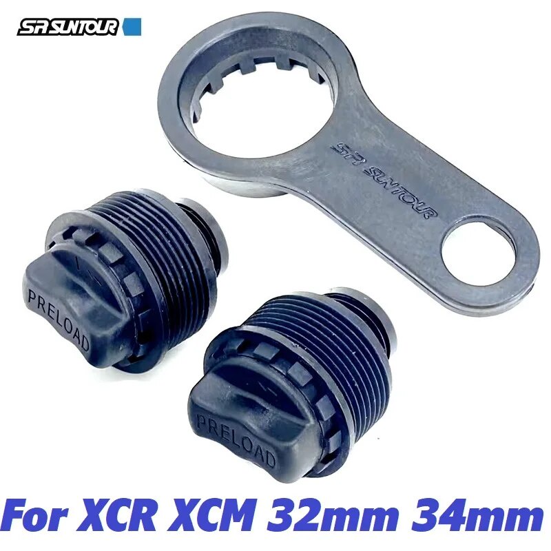 ☊SR SUNTOUR XCM XCR Front Fork Preload Dial For 34mm 32mm Fork Stanchion Tube Preload Coil Sprin