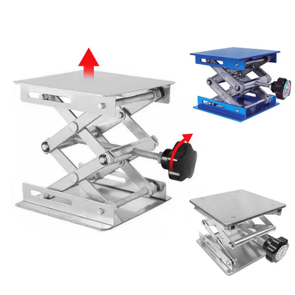Lift Table 4'x4' Lab Plate Jack Scissor Stand Platform Router Workbench ...