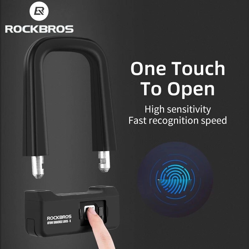 Rockbros none Fingerprint Bike Lock, Black, Biometric at Rs 10000 in Manesar