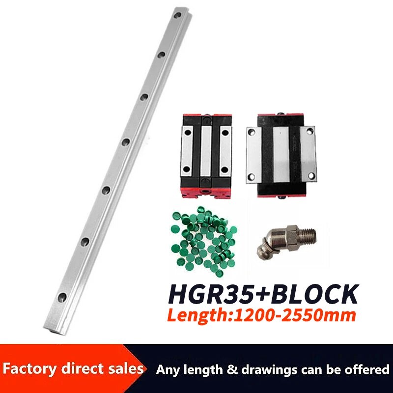 1PCS Linear Guide Rail HGR35 + 1PCS HGH35CA / HGW35CC Linear Narrow ...