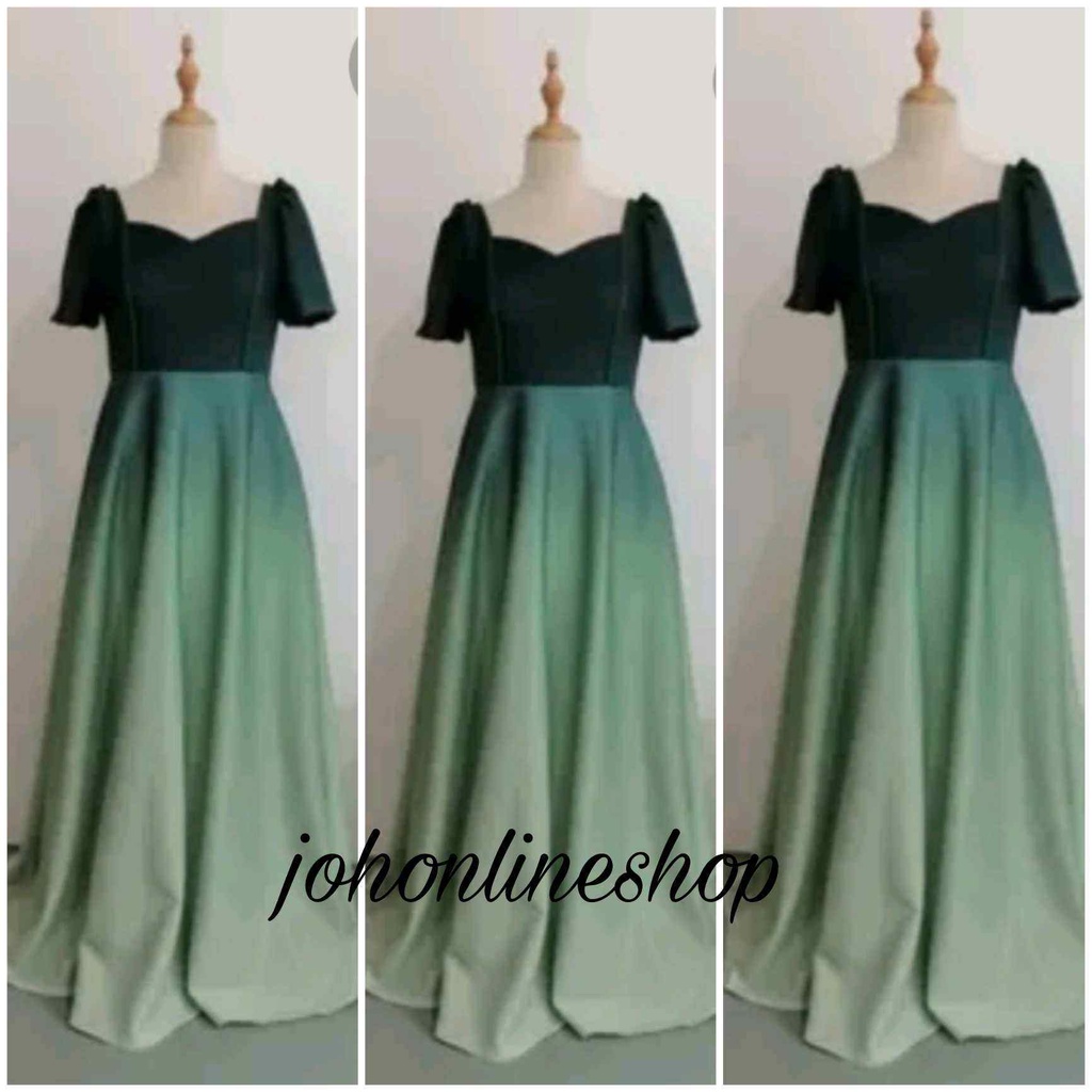 Neoprene Ombre Modern Filipiniana Puff Up Gown Shopee Philippines 8901