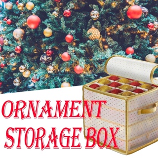 64 Grids Christmas Ornament Storage Box Preserve Case Christmas