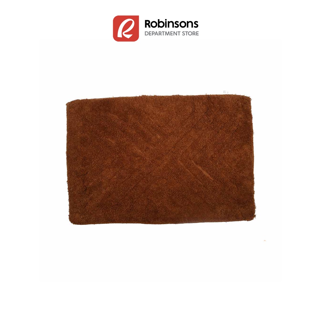 Diamond Rectangular Anti-Slip Bath Rug (Brown) - 40x60in | Shopee ...