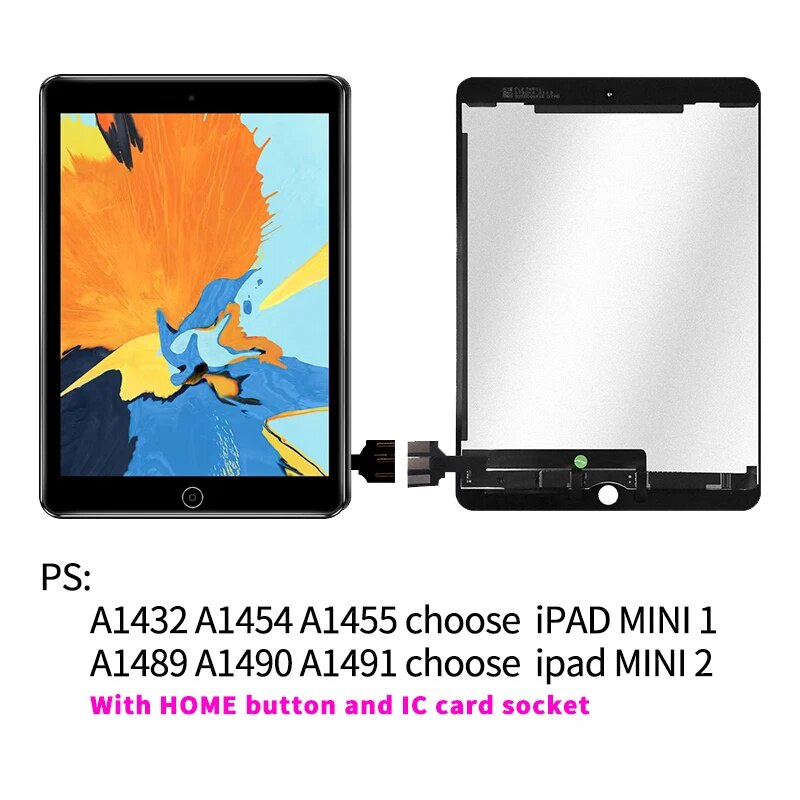 For ipad mini 1 A1432 A1454 2 LCD Display Touch Screen Digitizer ...