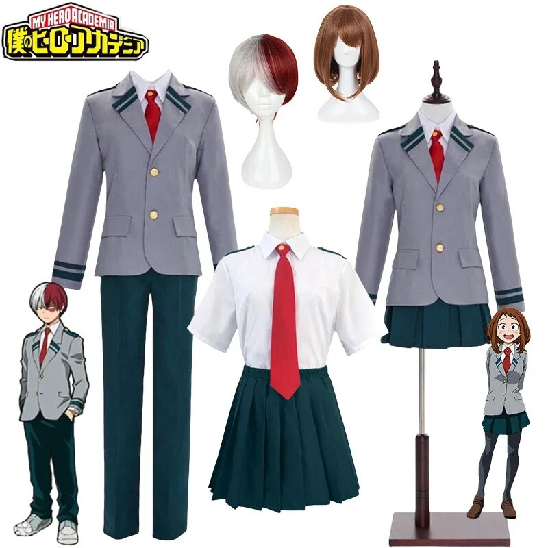 My Hero Academia Cosplay Costume Uniform Midoriya Izuku Ochaco Uraraka ...