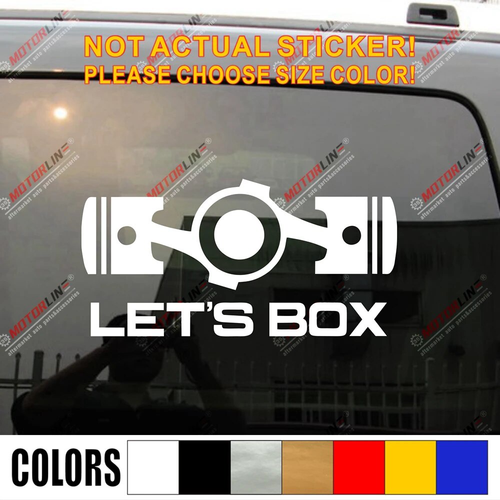 40w Let s Box Boxer Flat Engine JDM Funny Car Decal Sticker Vinyl Fit