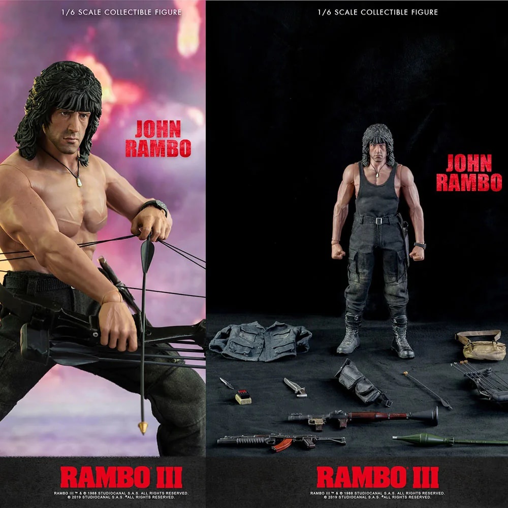 34Q 3A Threezero 3Z0169 1/6 Scale First drop of blood Rambo God of the ...