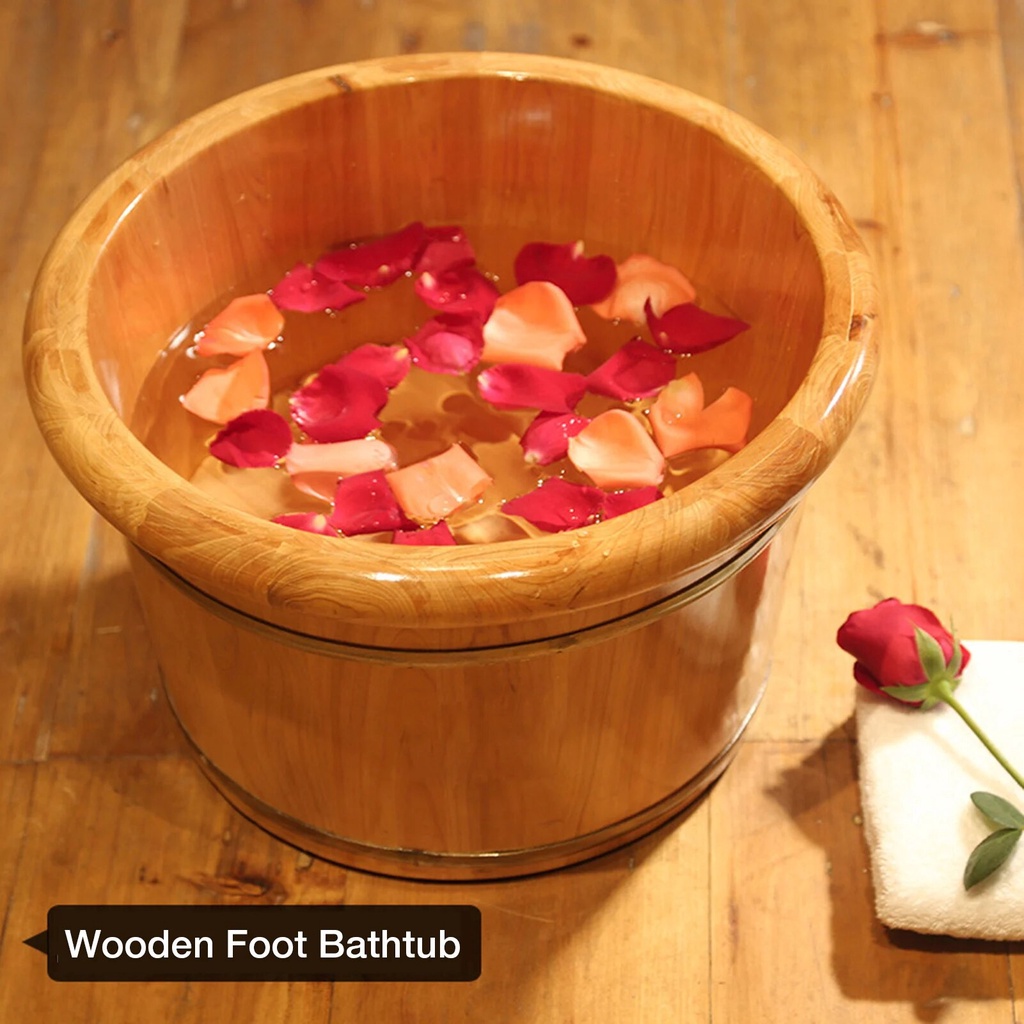 Foot Bathtub Wooden Bucket Foot Bath Barrel Foot Soaking Basin Spa Tub