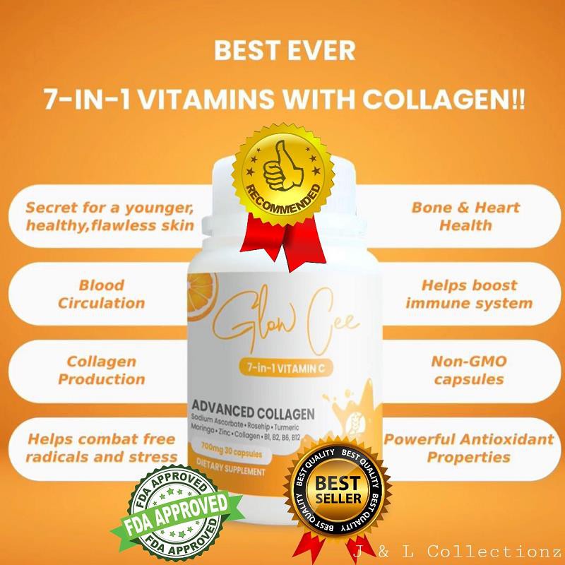 AUTHENTIC GLOW CEE 7in1 VITAMIN C ADVANCE COLLAGEN with Zinc 700mg